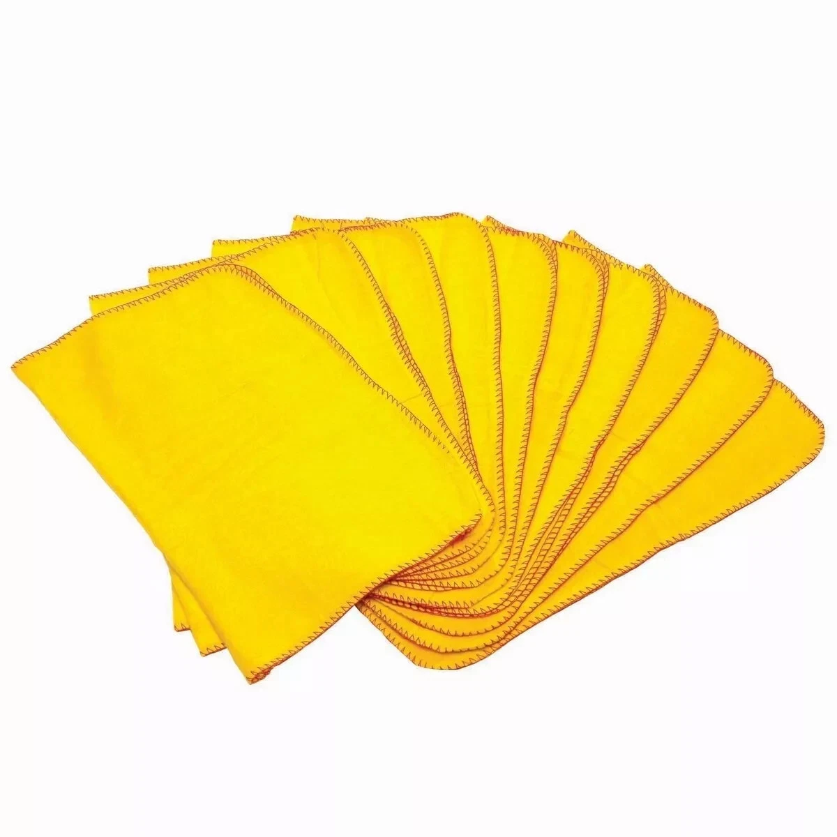 10 X Soft 100% Cotton Yellow Dusters